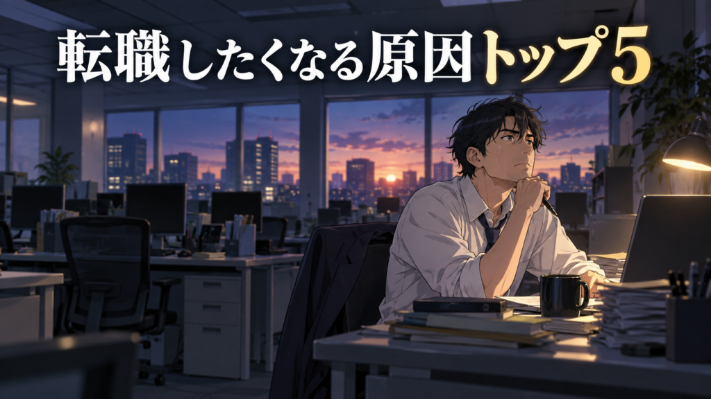 転職したくなる原因トップ5を公的統計から解説する記事のアイキャッチ