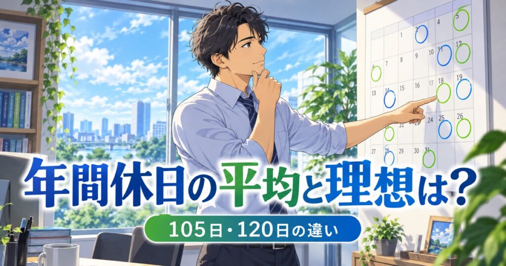 カレンダーの休日を数えながら働き方を考える会社員
