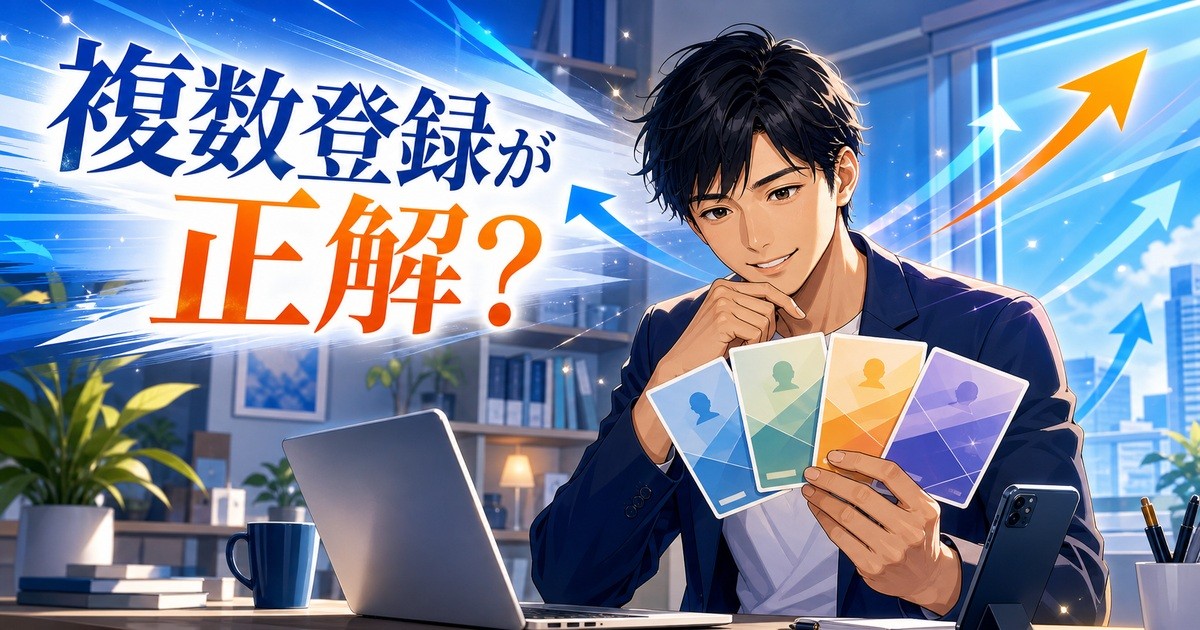 転職エージェントの複数登録と上手な使い方を解説するアイキャッチ