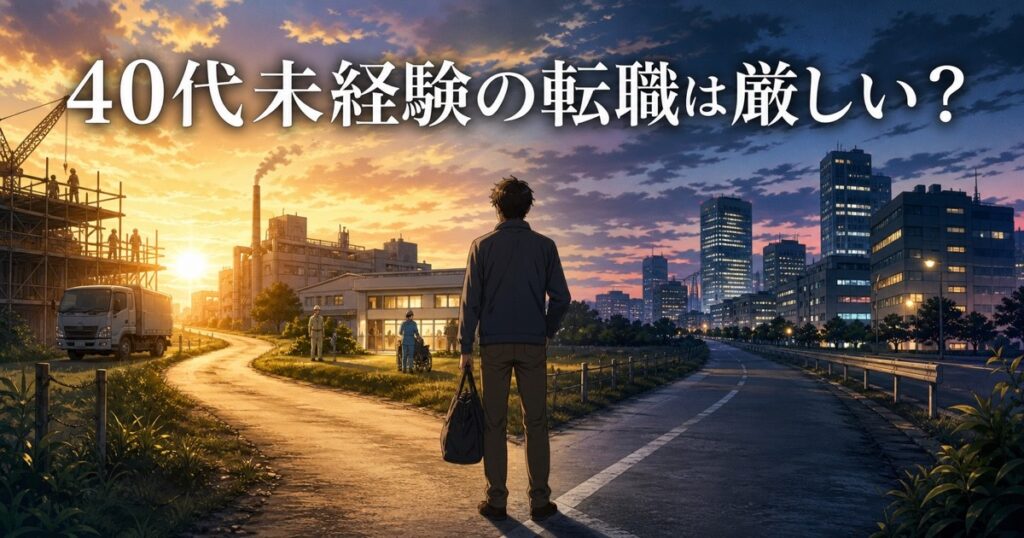 40代未経験の転職は厳しいのかを解説する記事のアイキャッチ