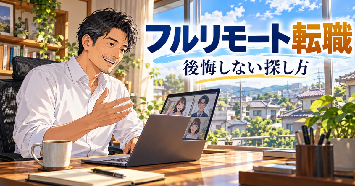自宅でリモートワークをする日本人の男性のイメージ