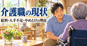 介護施設で働く日本人の介護職員のイメージ