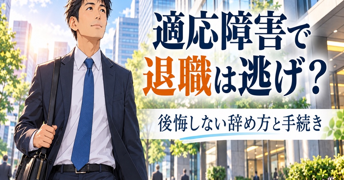 会社のビルを背に、前を向いて歩き出す40代の日本人男性のイメージ